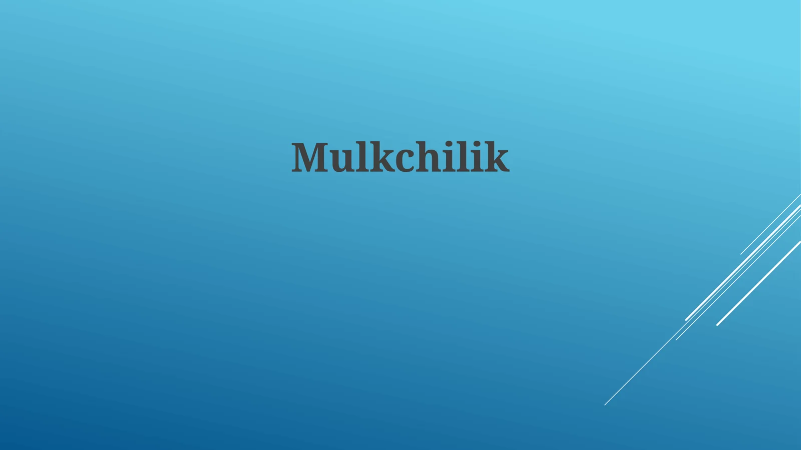 Mulkchilik