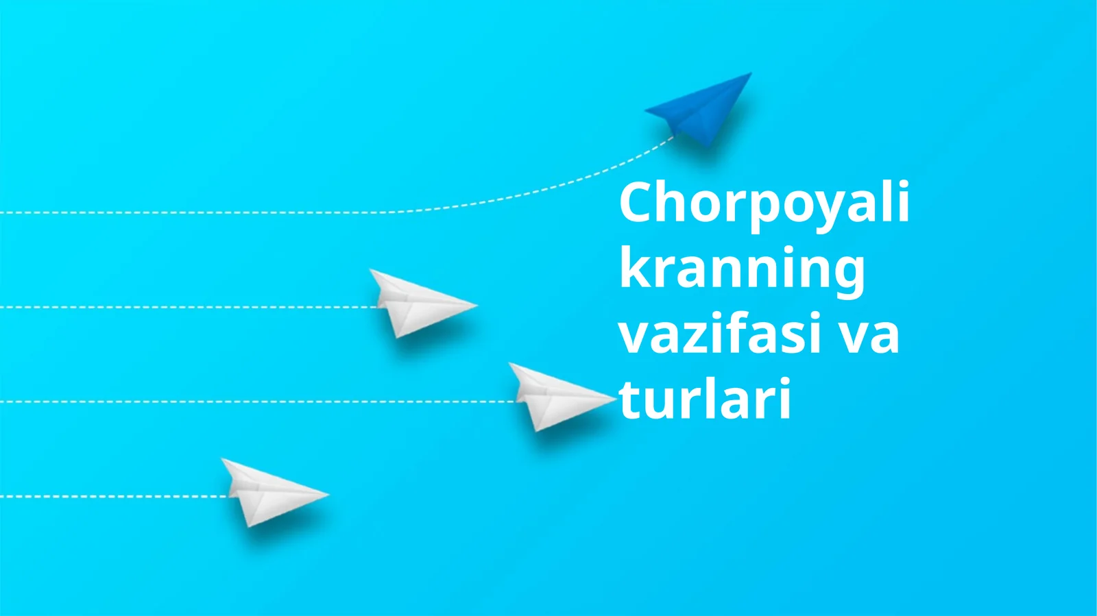 Chorpoyali kranning vazifasi va turlari