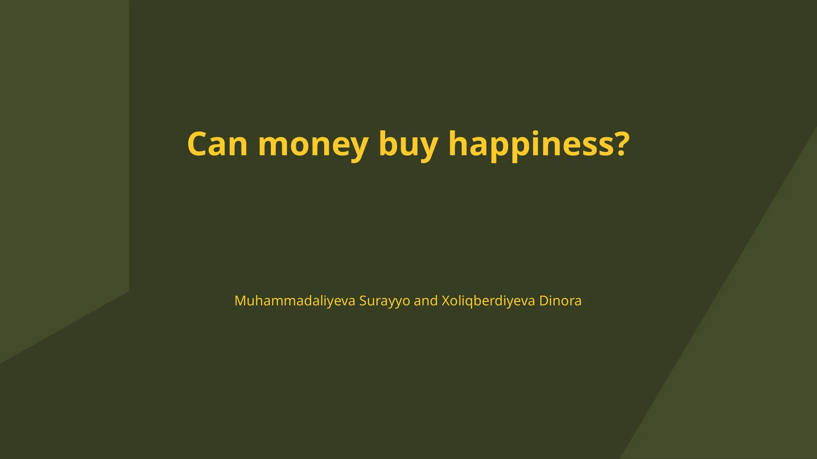 Can money buy happiness?