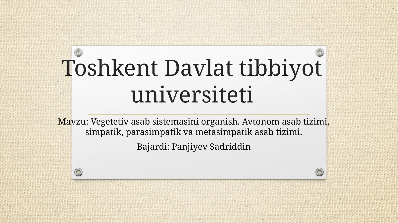 Vegetetivasabsistemasiniorganish.Avtonomasabtizimi,simpatik,parasimpatikvametasimpatikasabtizimi