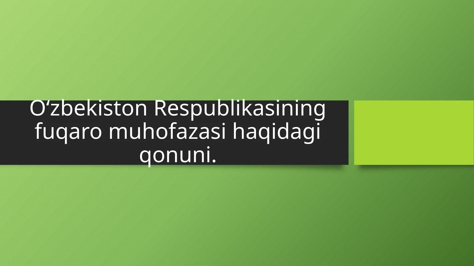 O‘zbekiston Respublikasining fuqaro muhofazasi haqidagi qonuni