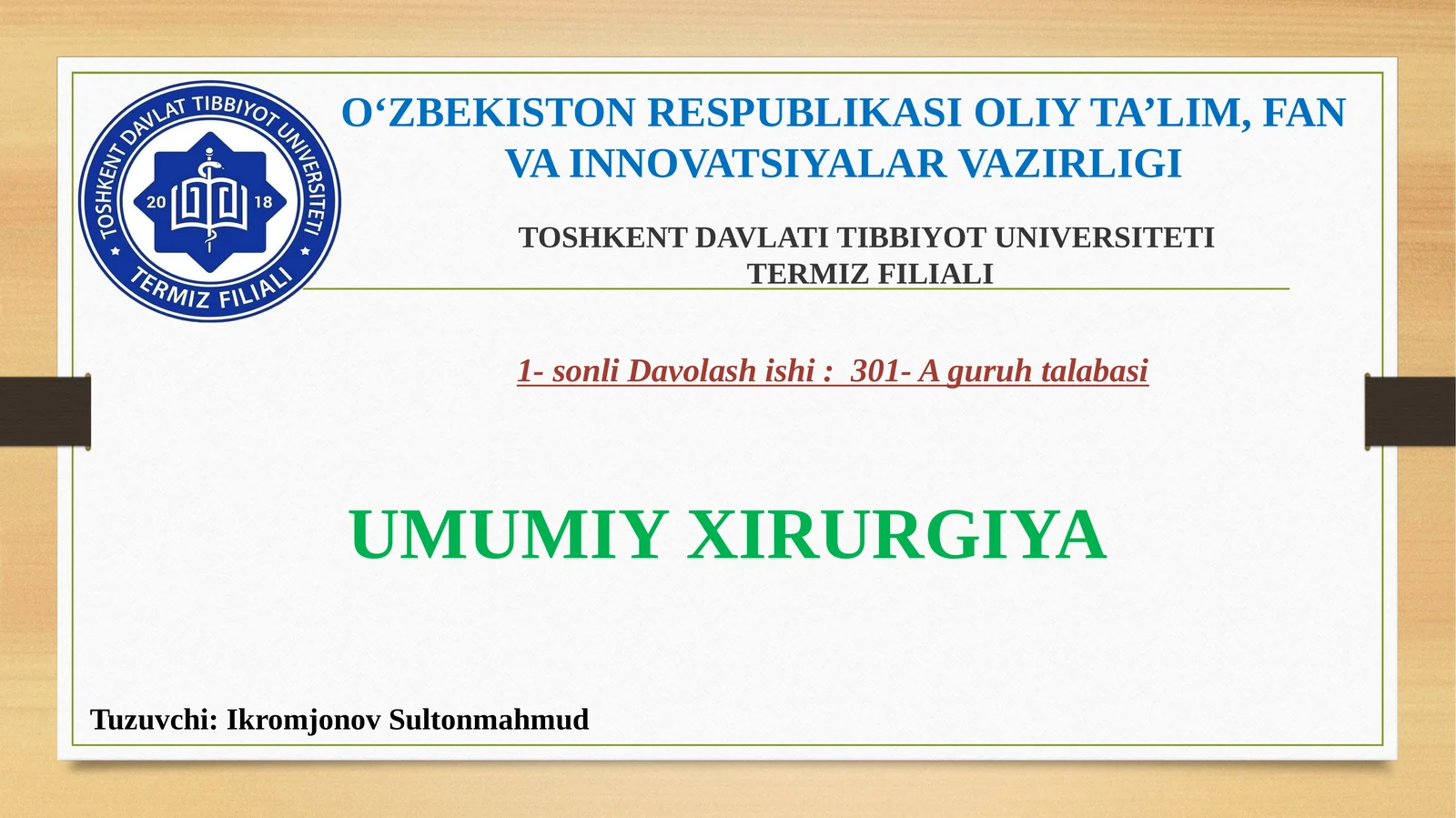 umumiy xirurgiya