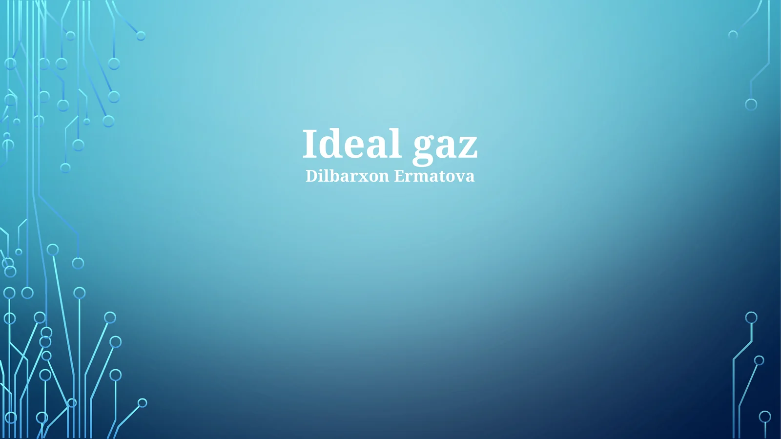Ideal gaz