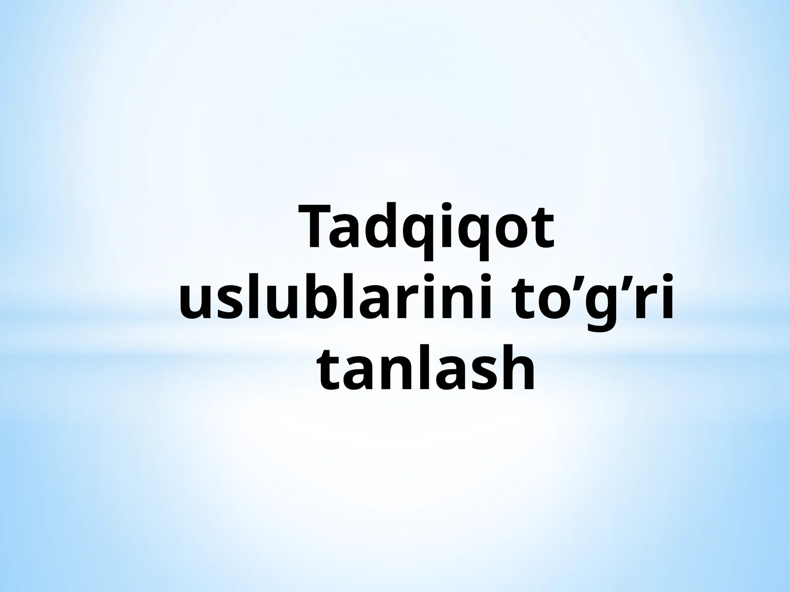 Tadqiqot uslublari