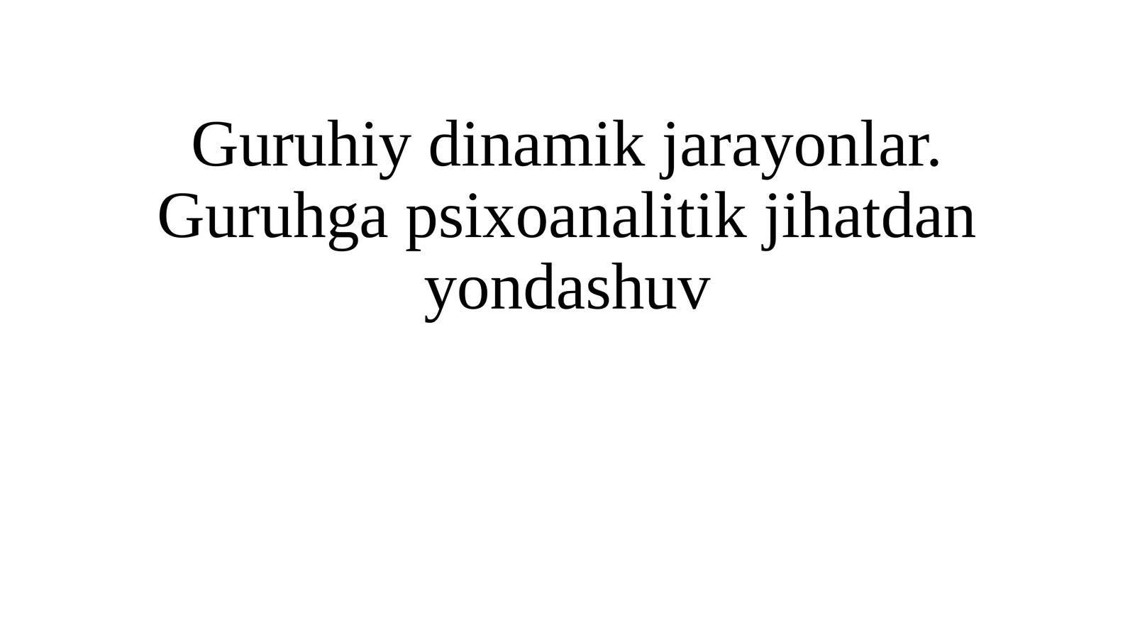 Guruh dinamikasi