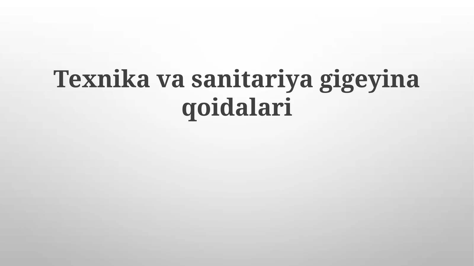 Texnikavasanitariyagigeyinaqoidalari