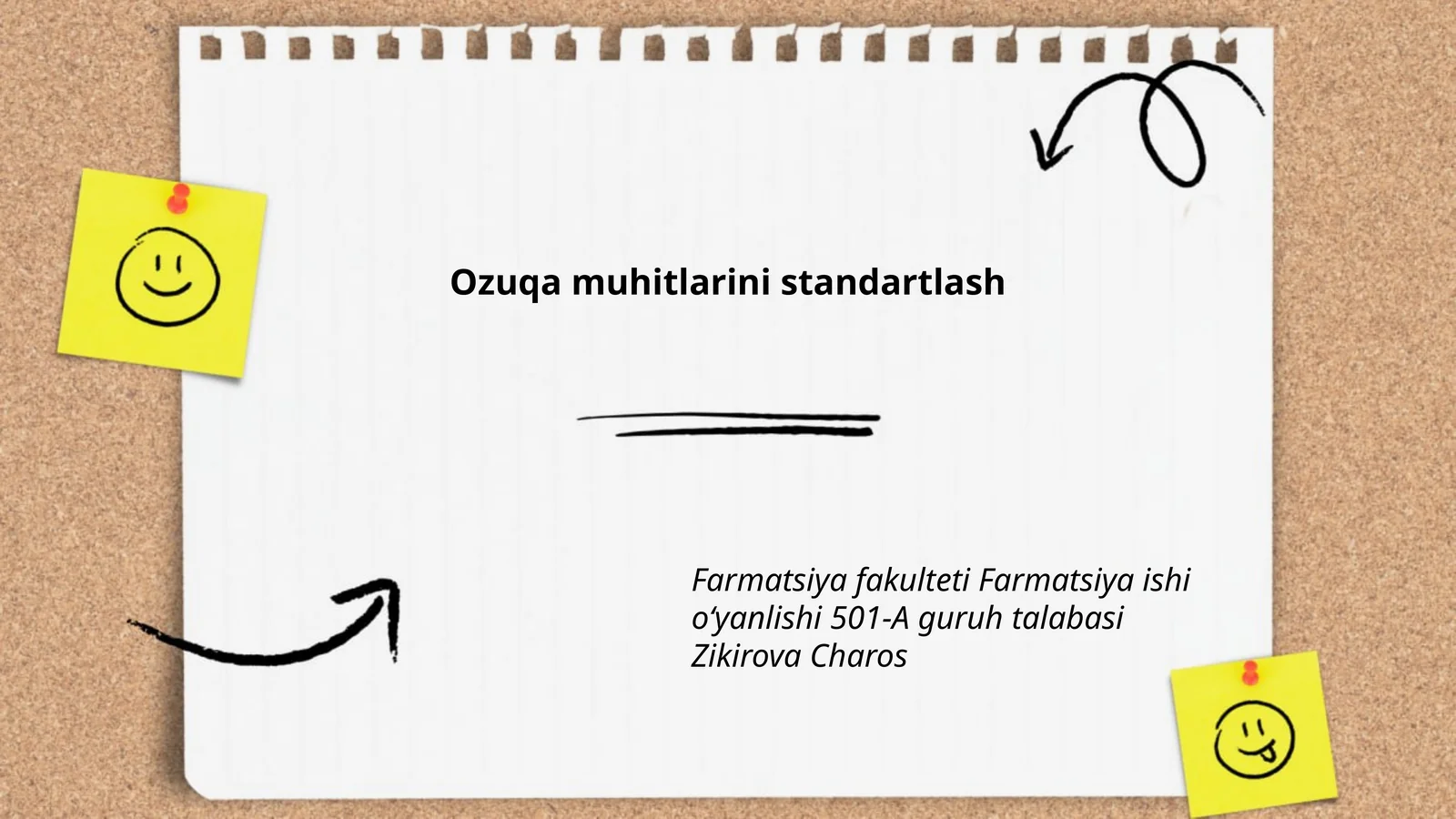 Ozuqa muhitlarini standartlash