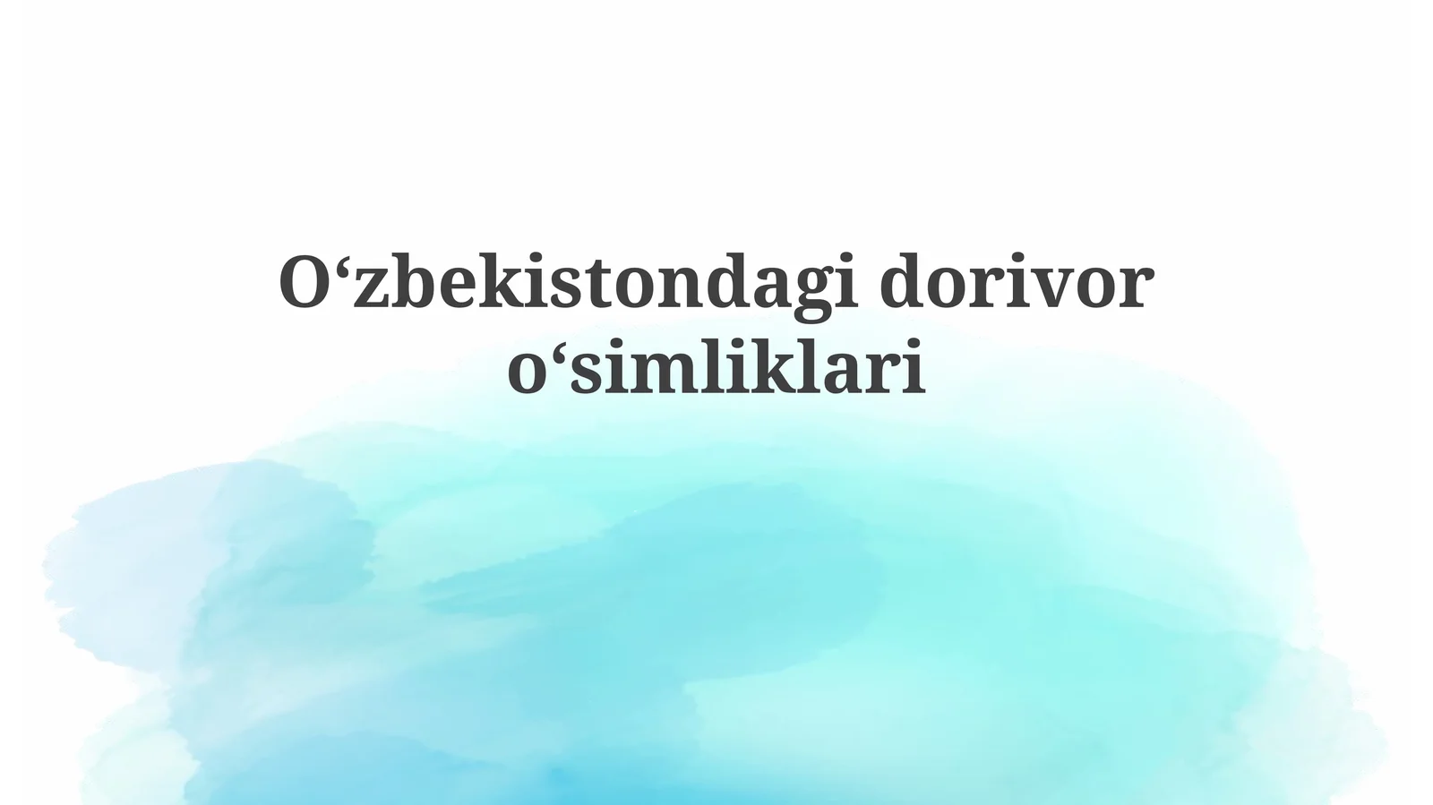 Oʻzbekistondagi dorivoroʻsimliklari