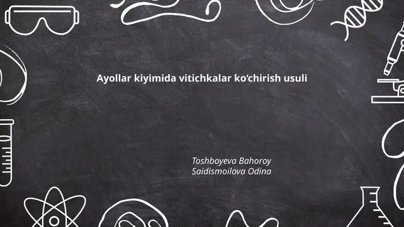 Ayollar kiyimida vitichkalar ko‘chirish usuli