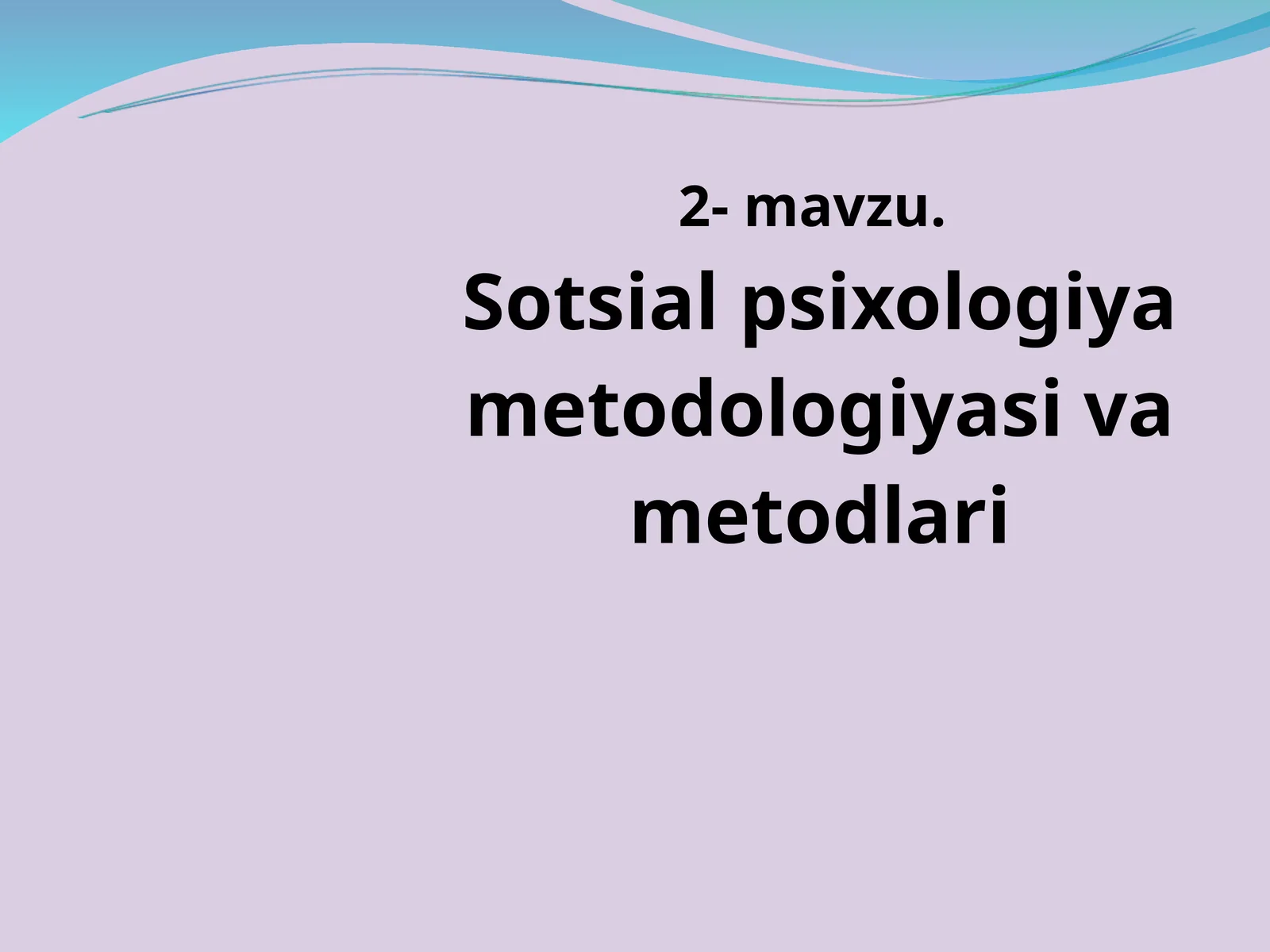 Sotsial psixologiya metodologiyasi va metodlari