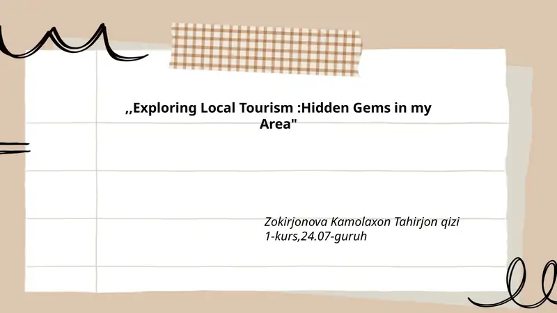 Exploring Local Tourism:Hidden Gems in my Area