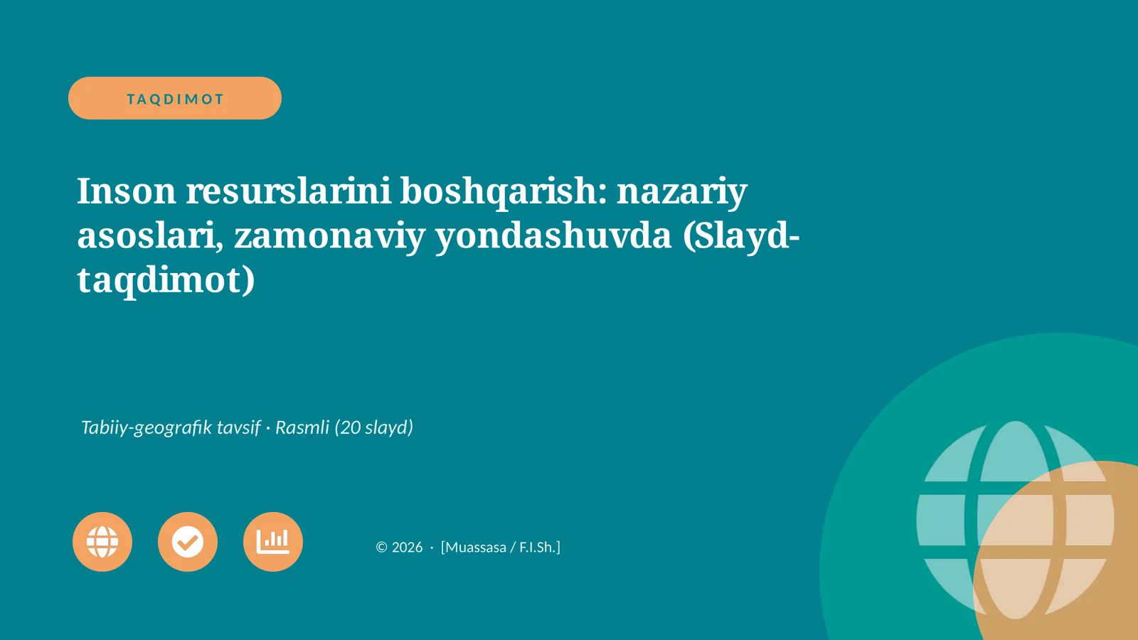 Inson resurslarini boshqarish: nazariy asoslari, zamonaviy yondashuvda (Slayd-taqdimot)