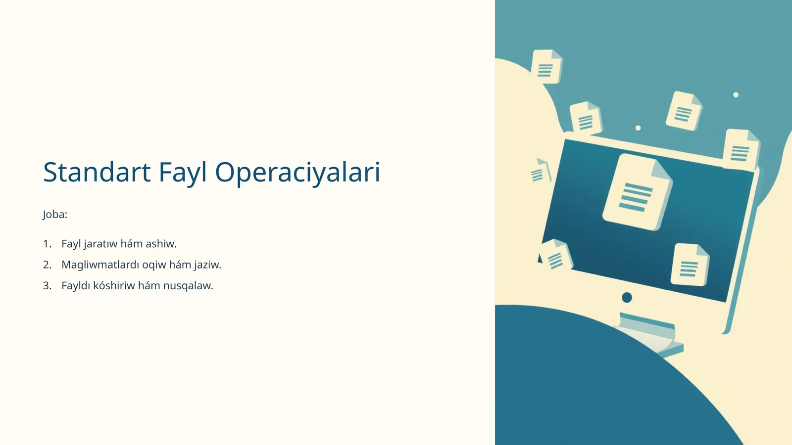 Standart Fayl Operaciyalari