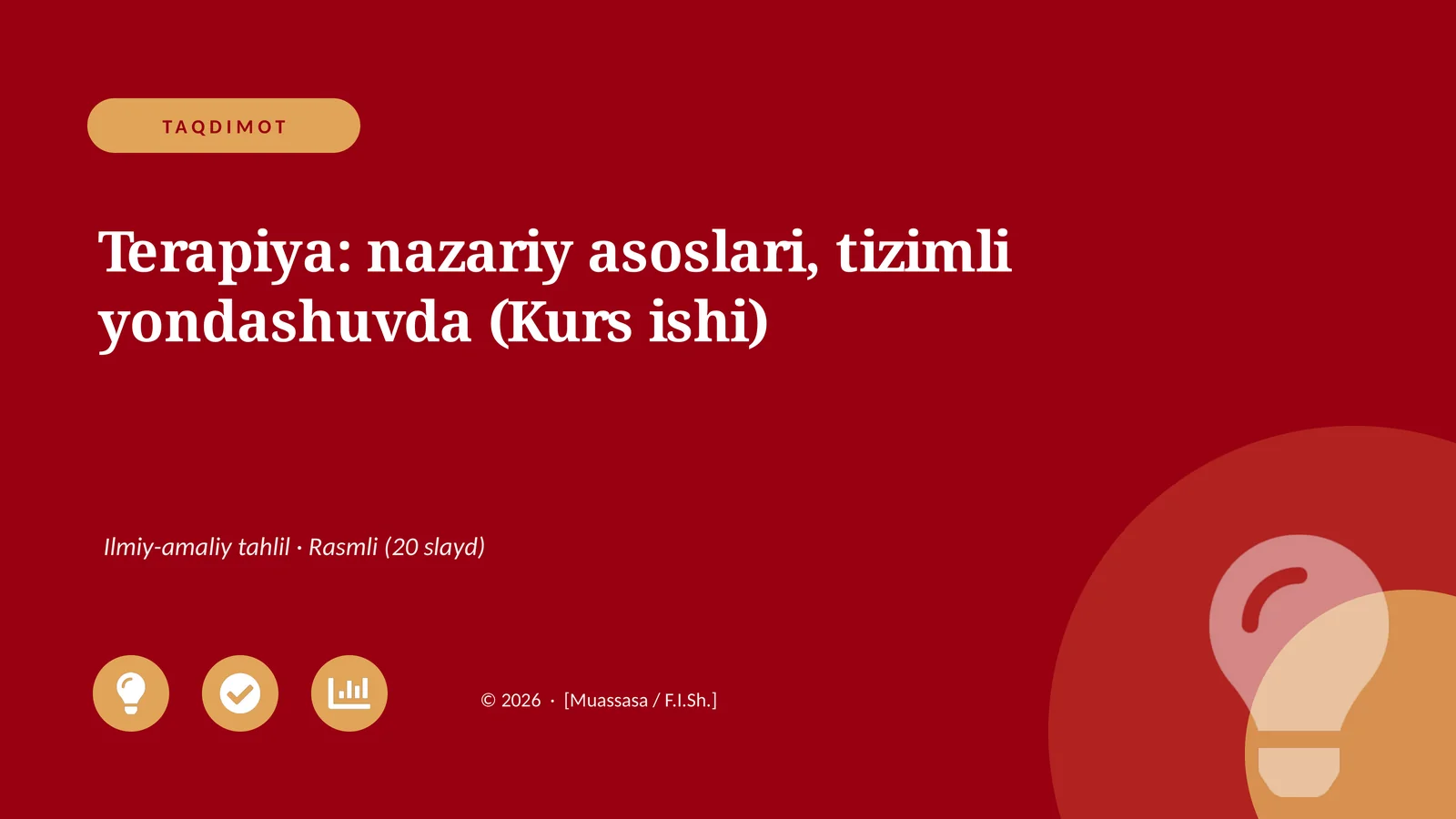 Terapiya: nazariy asoslari, tizimli yondashuvda (Kurs ishi)