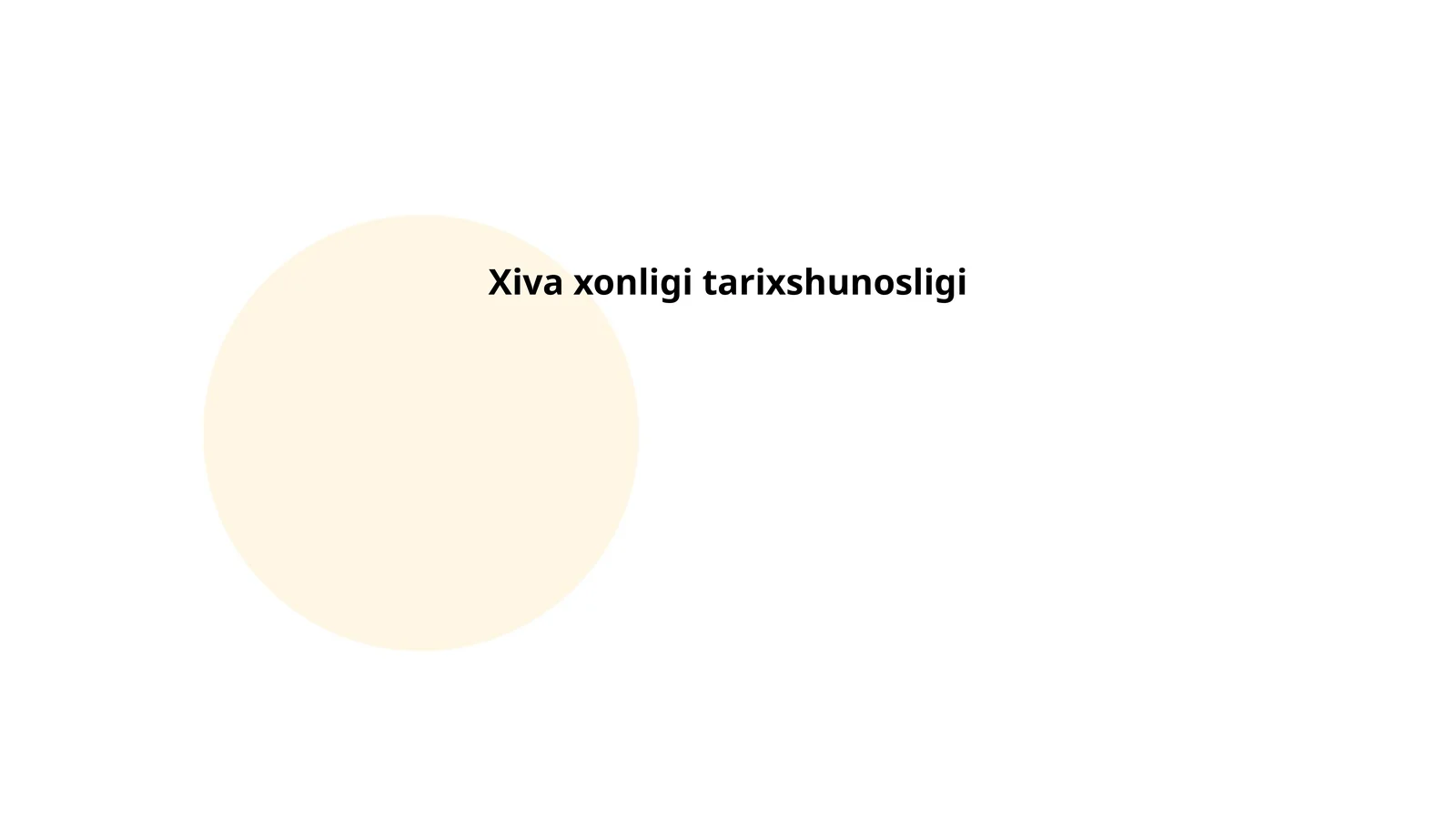 Xiva xonligi tarixshunosligi