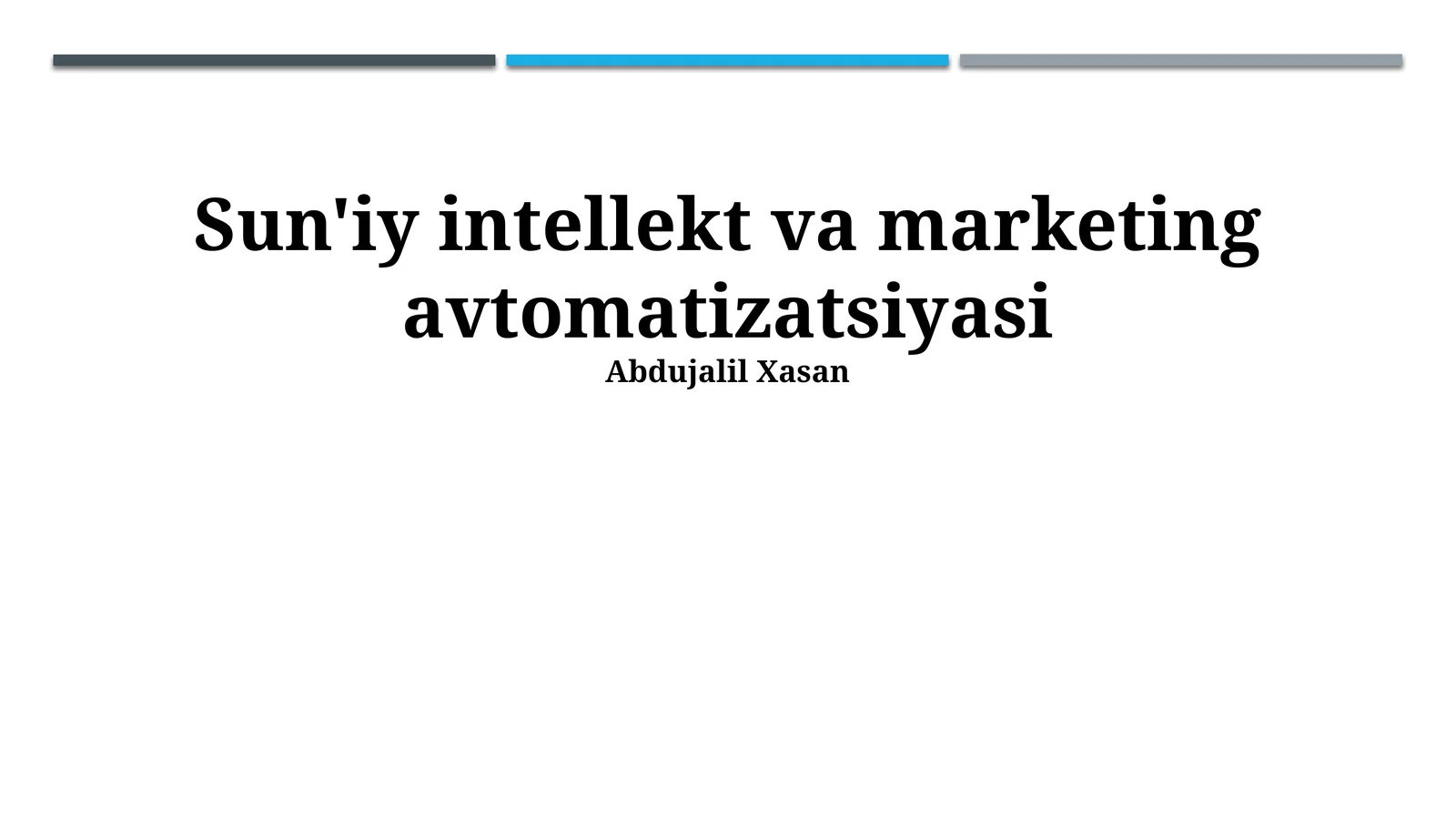 Sun'iy intellekt va marketing avtomatizatsiyasi