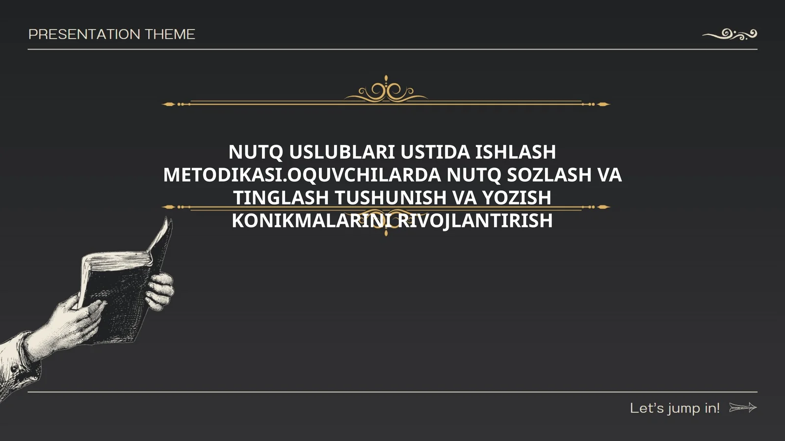 NUTQ USLUBLARI USTIDA ISHLASH METODIKASI.OQUVCHILARDA NUTQ SOZLASH VA TINGLASH TUSHUNISH VA YOZISH KONIKMALARINI RIVOJLANTIRISH