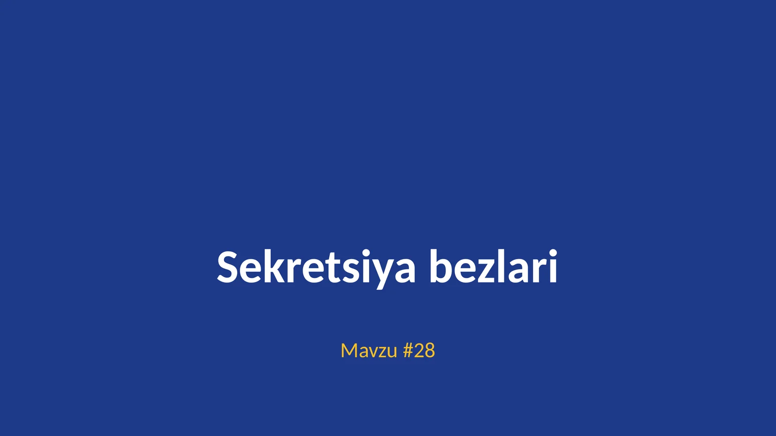 Sekretsiya bezlari