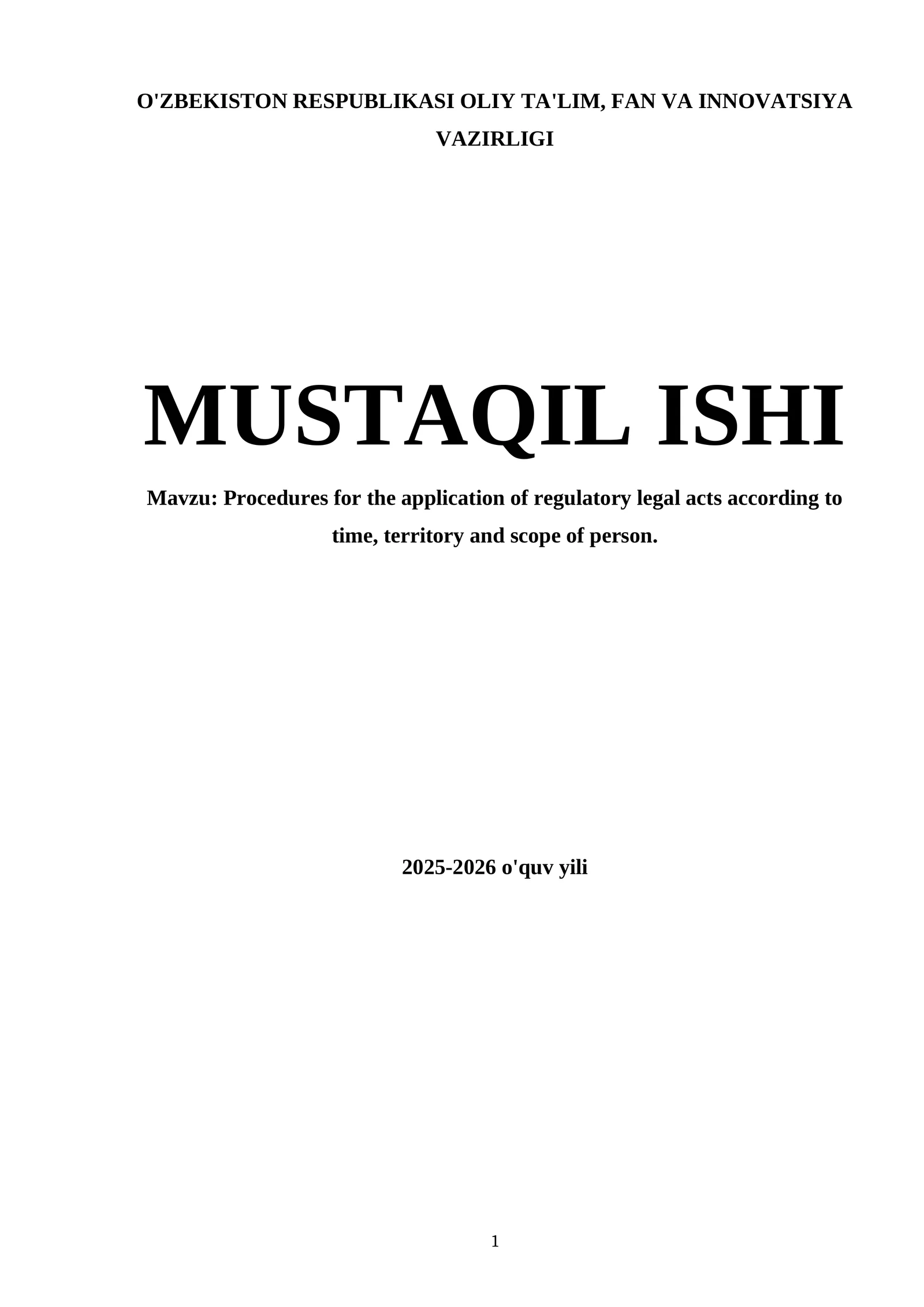 MUSTAQIL ISHI