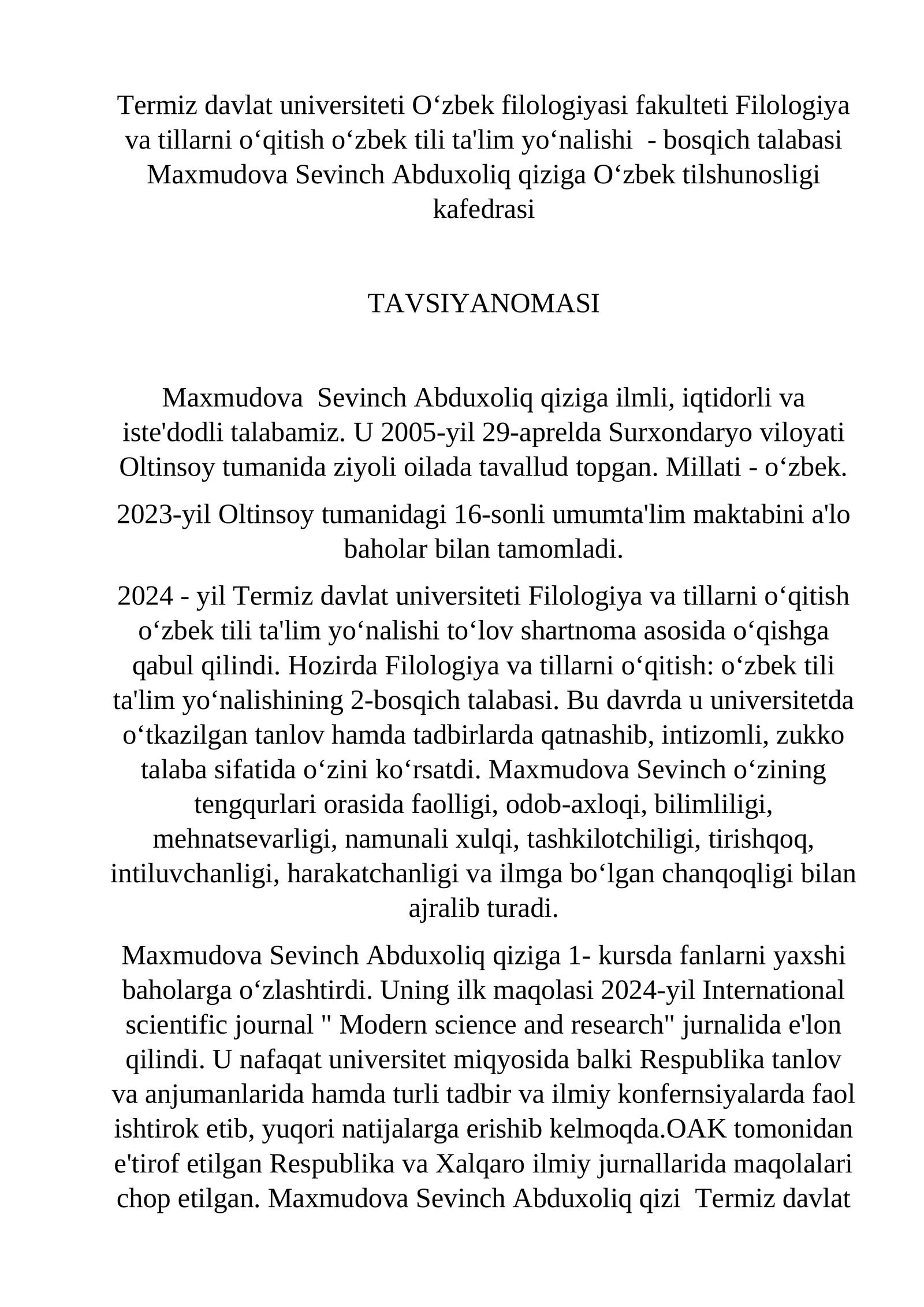 Filologiya va tillarni oʻqitish oʻzbek tili ta'lim yoʻnalishi