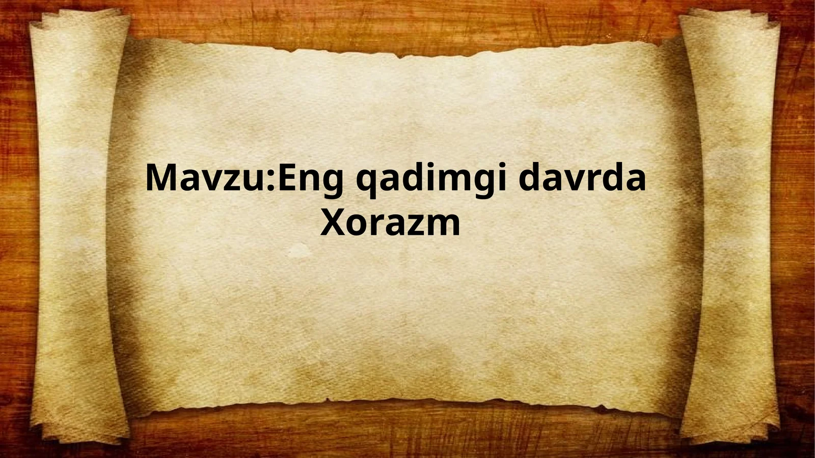 Eng qadimgi davrda Xorazm
