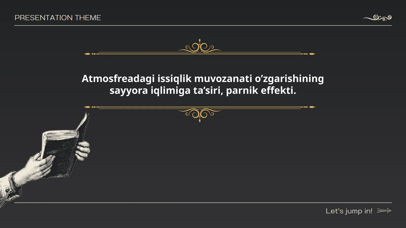 Atmosfreadagi issiqlik muvozanati o’zgarishining sayyora iqlimiga ta’siri, parnik effekti