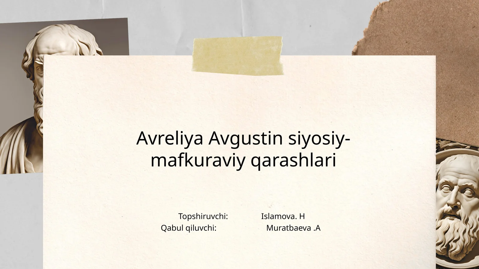 Avreliya Avgustin siyosiy- mafkuraviy qarashlari