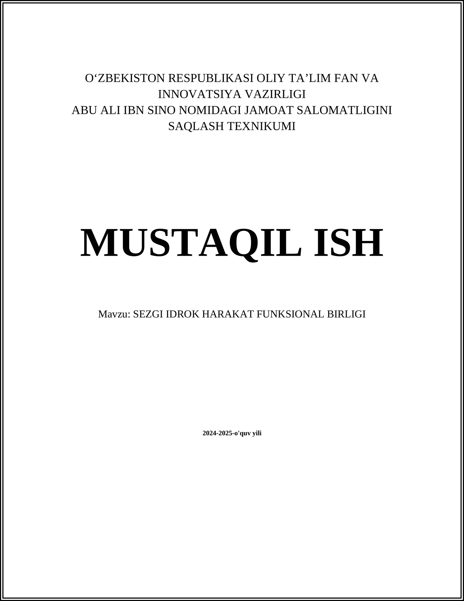SEZGI IDROK HARAKAT FUNKSIONAL BIRLIGI