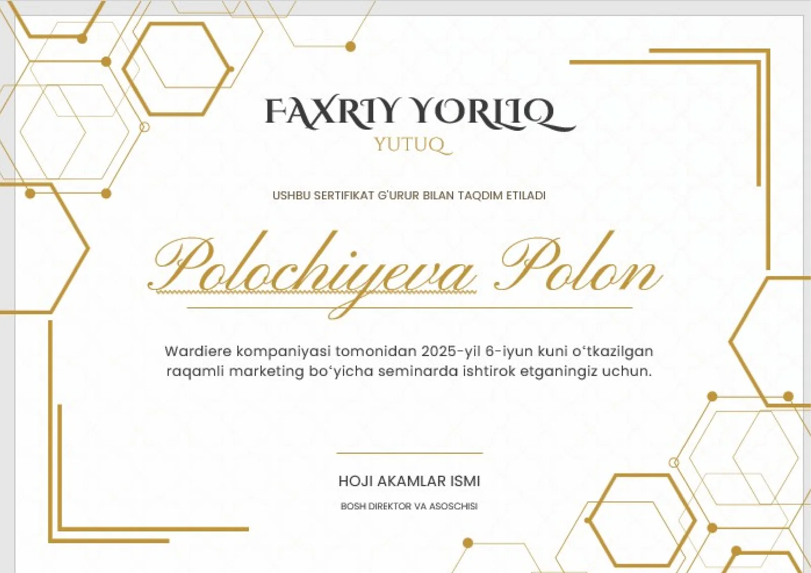 FAXRIY YORLIQ