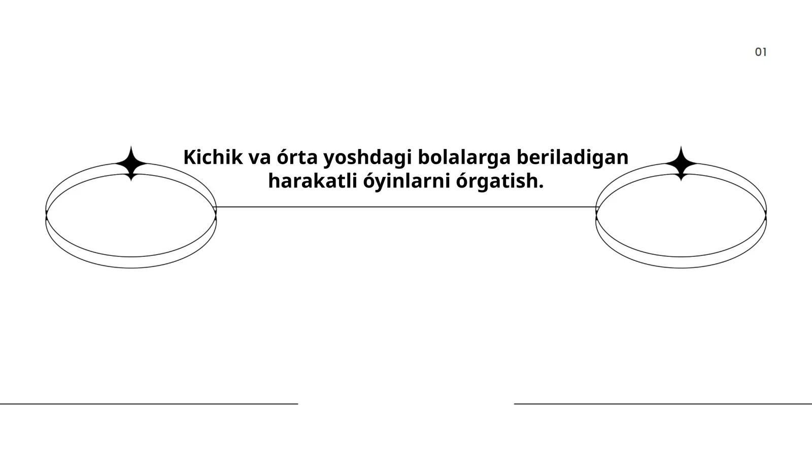 Kichik va órta yoshdagi bolalarga beriladigan harakatli óyinlarni órgatish