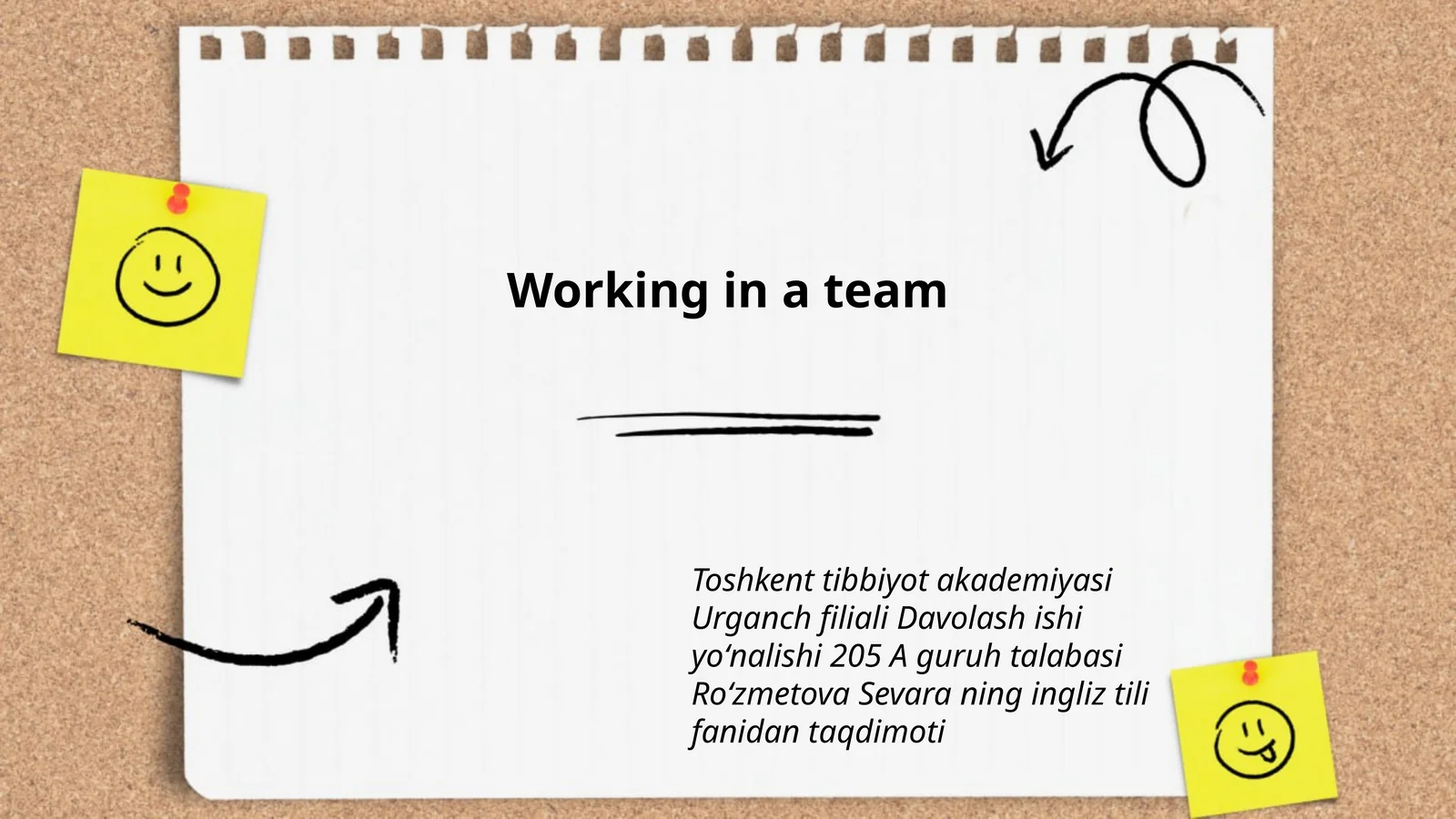 Working in a team