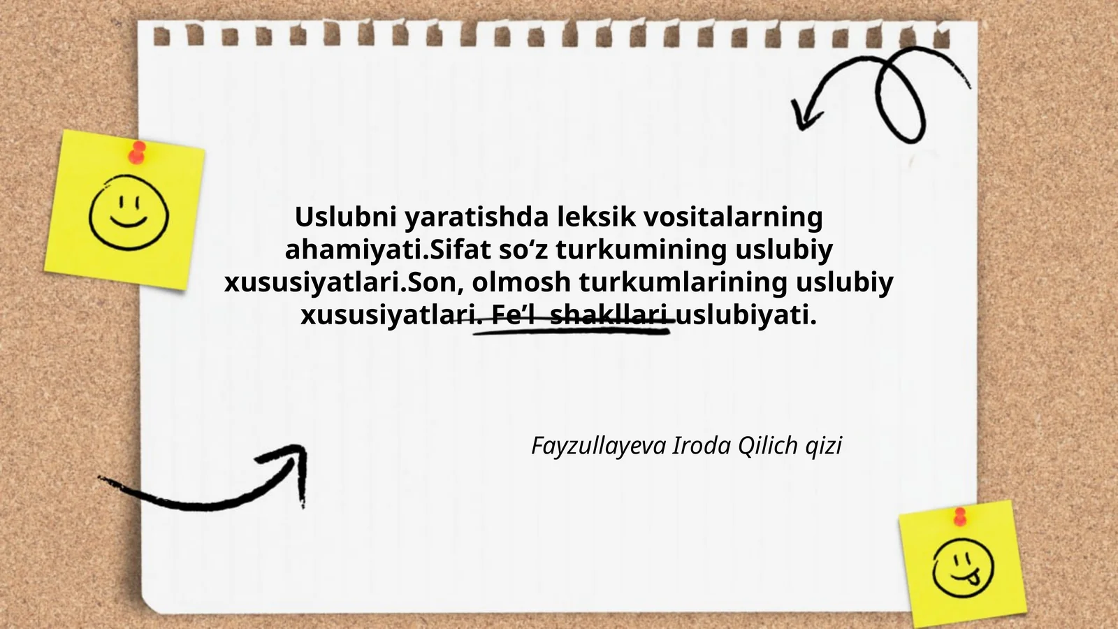 Fe’l shakllari uslubiyati