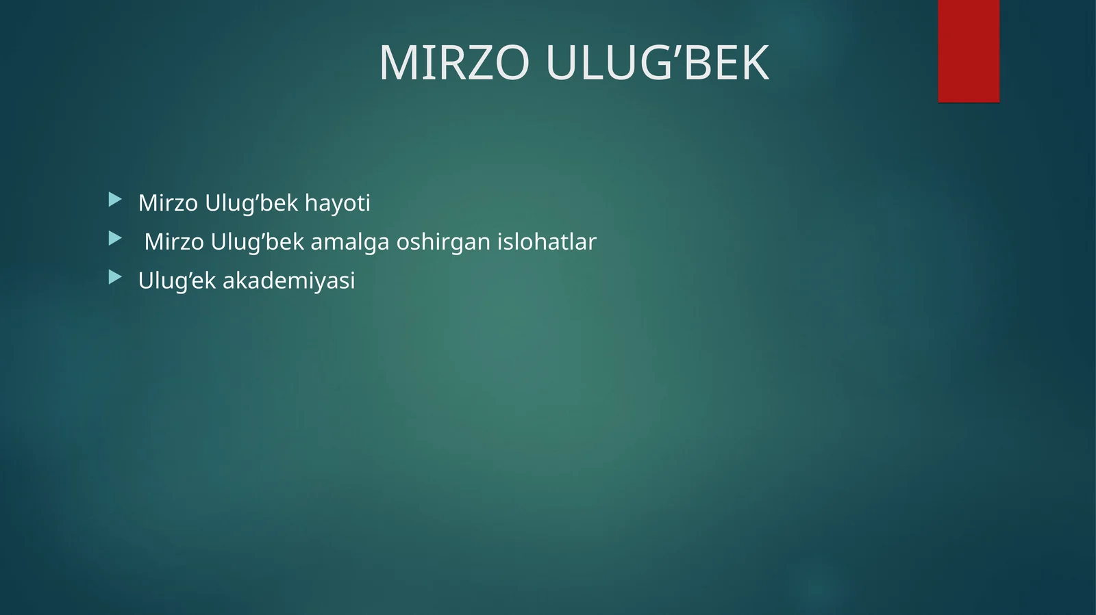 Mirzo Ulug’bek