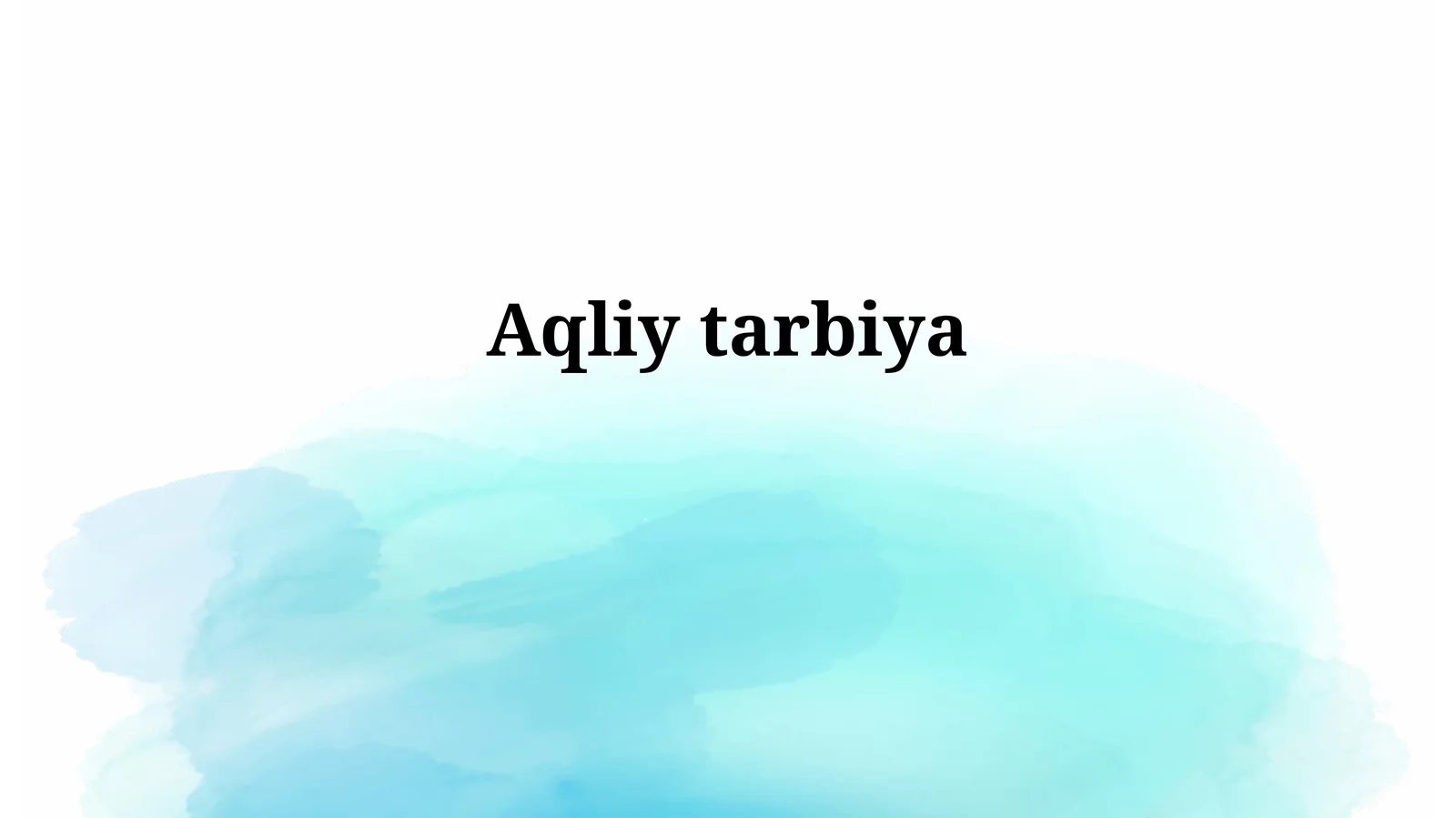 Aqliytarbiya