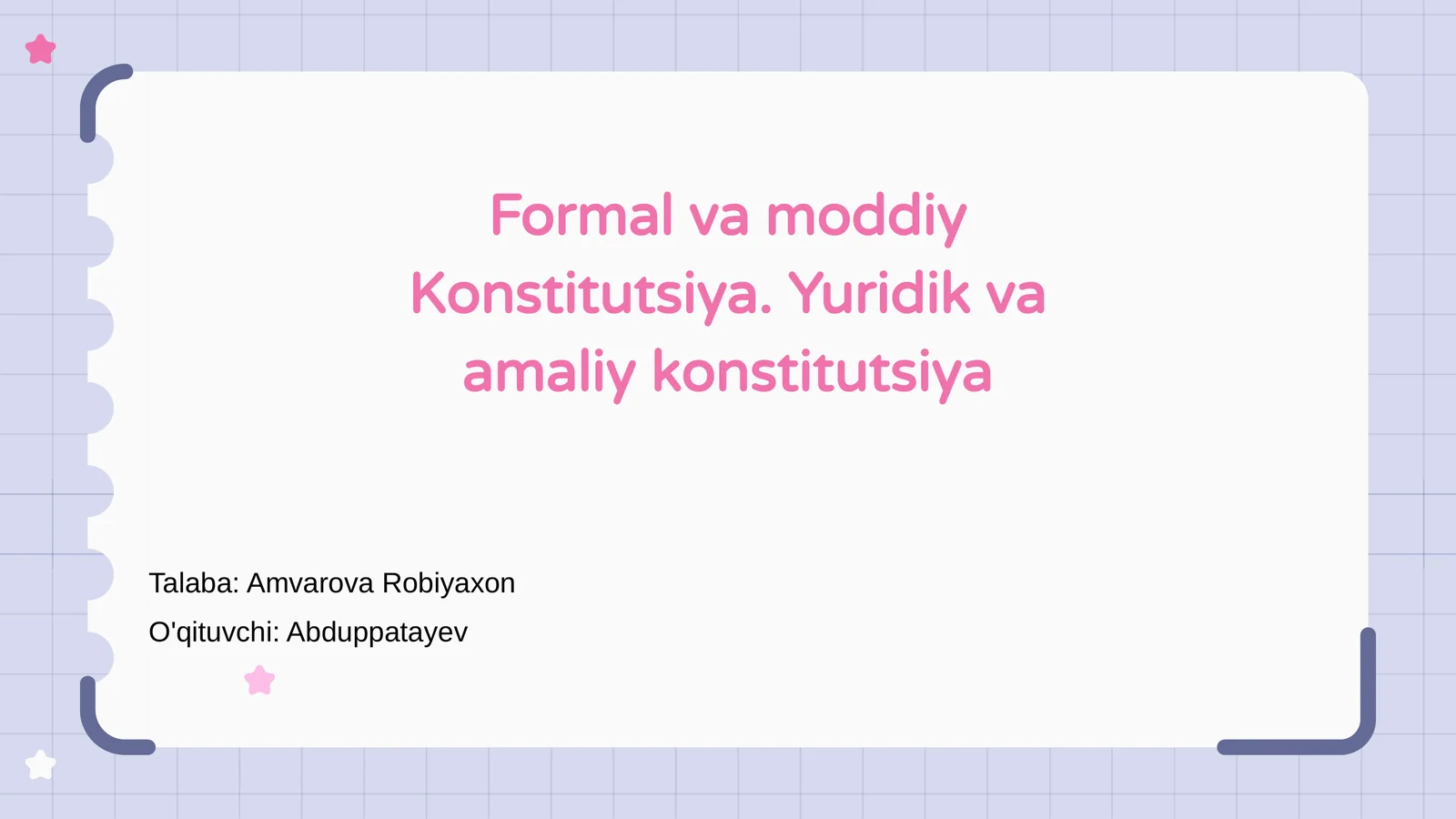Formal va moddiy Konstitutsiya