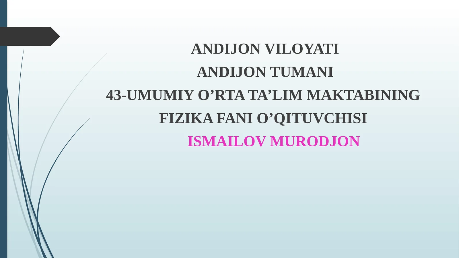 10-sinf Fizika dars ishlanma. Oddiy mexanizmlar. Blok, qiya tekislik, vint, pona va chig'iriqning qo'llanilishi