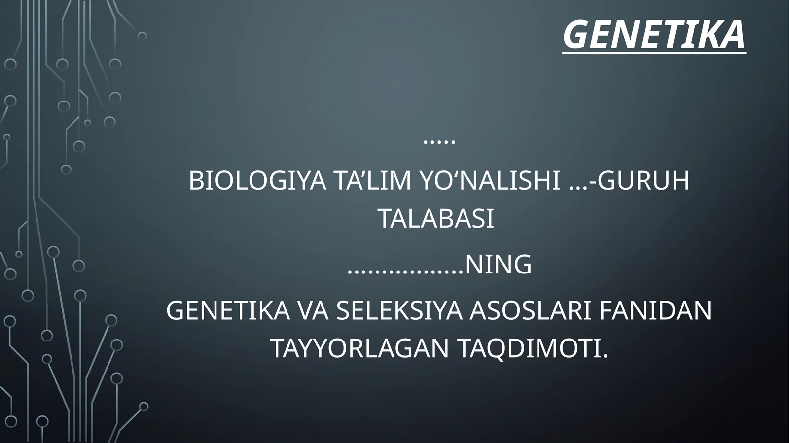 Xromosomalarning genetik va sitologik xaritasini taqqoslash