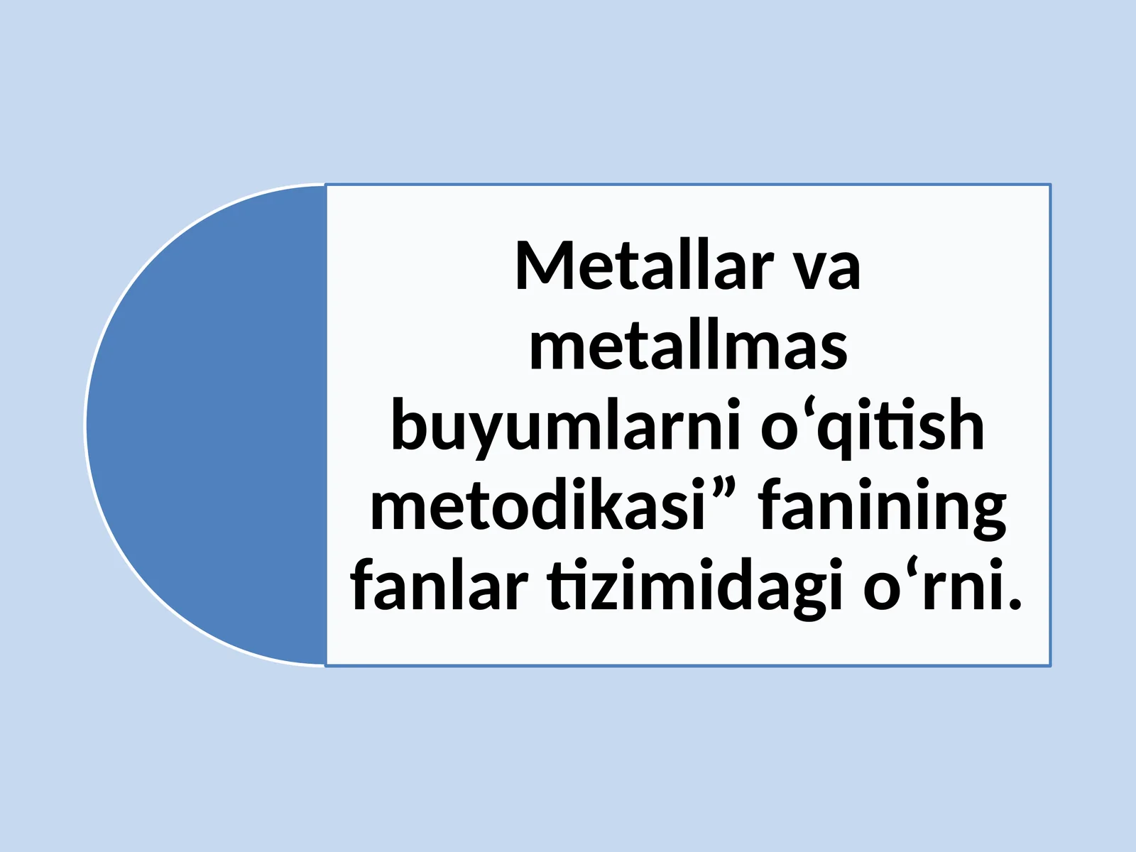 Metall bo'lmaganlar kimyosi