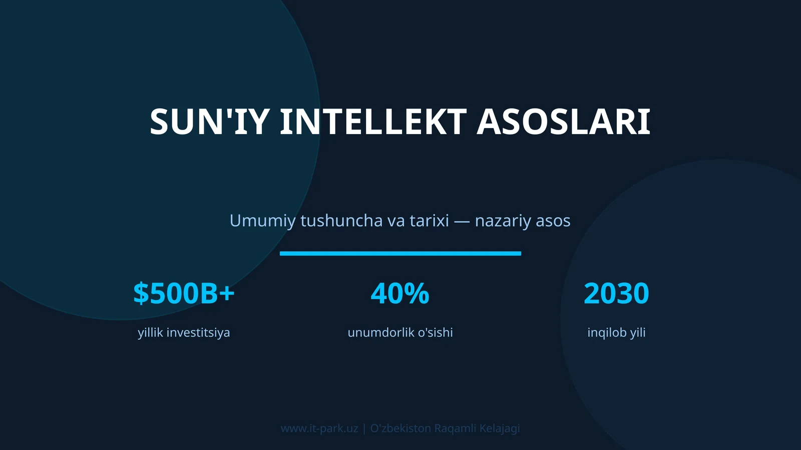 SUN'IY INTELLEKT ASOSLARI