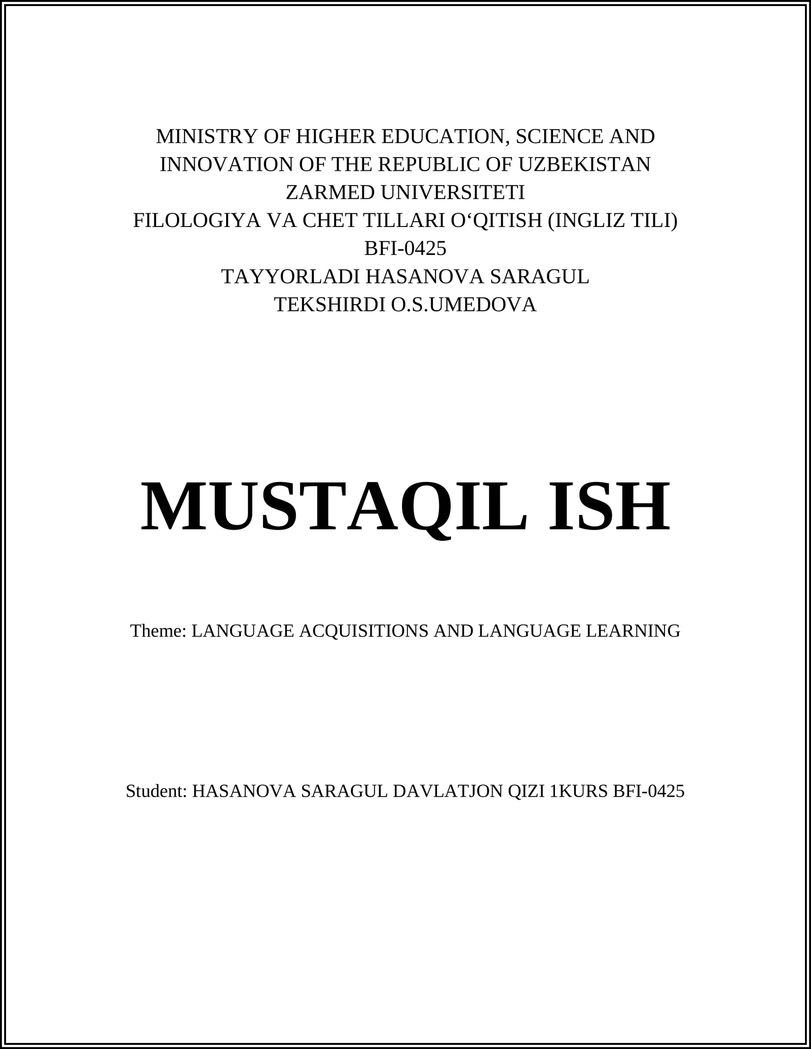 FILOLOGIYA VA CHET TILLARI OʻQITISH (INGLIZ TILI)
