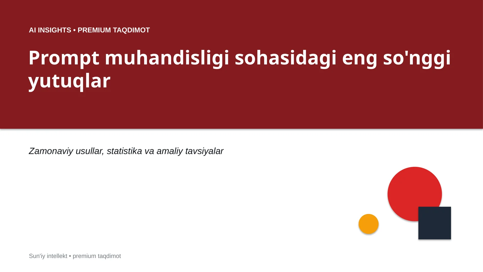 AI INSIGHTS • PREMIUM TAQDIMOT