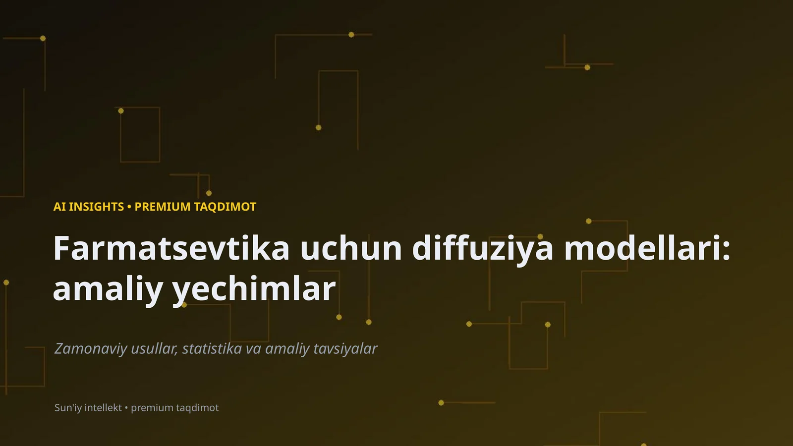 Farmatsevtika uchun diffuziya modellari: amaliy yechimlar