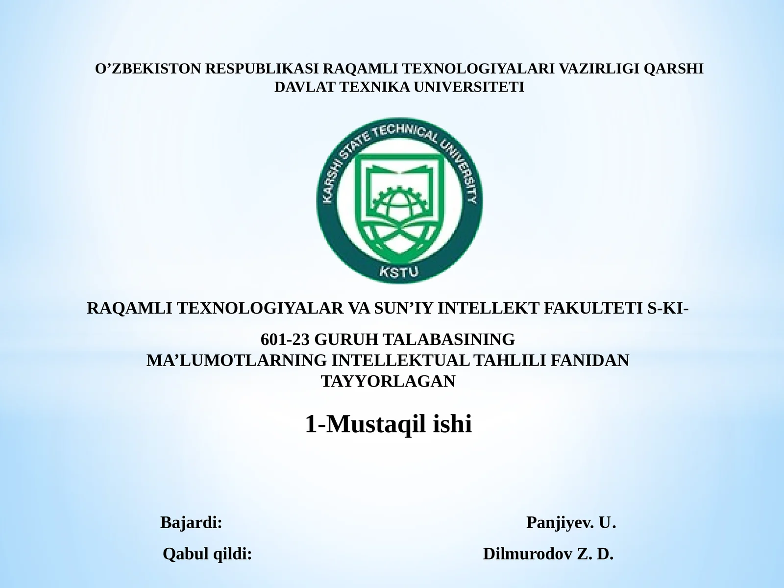 Avtomobil ma’lumotlarining tahlil qilish, baxtsiz hodisalarni bashorat qilish va texnik xizmat ko‘rsatish