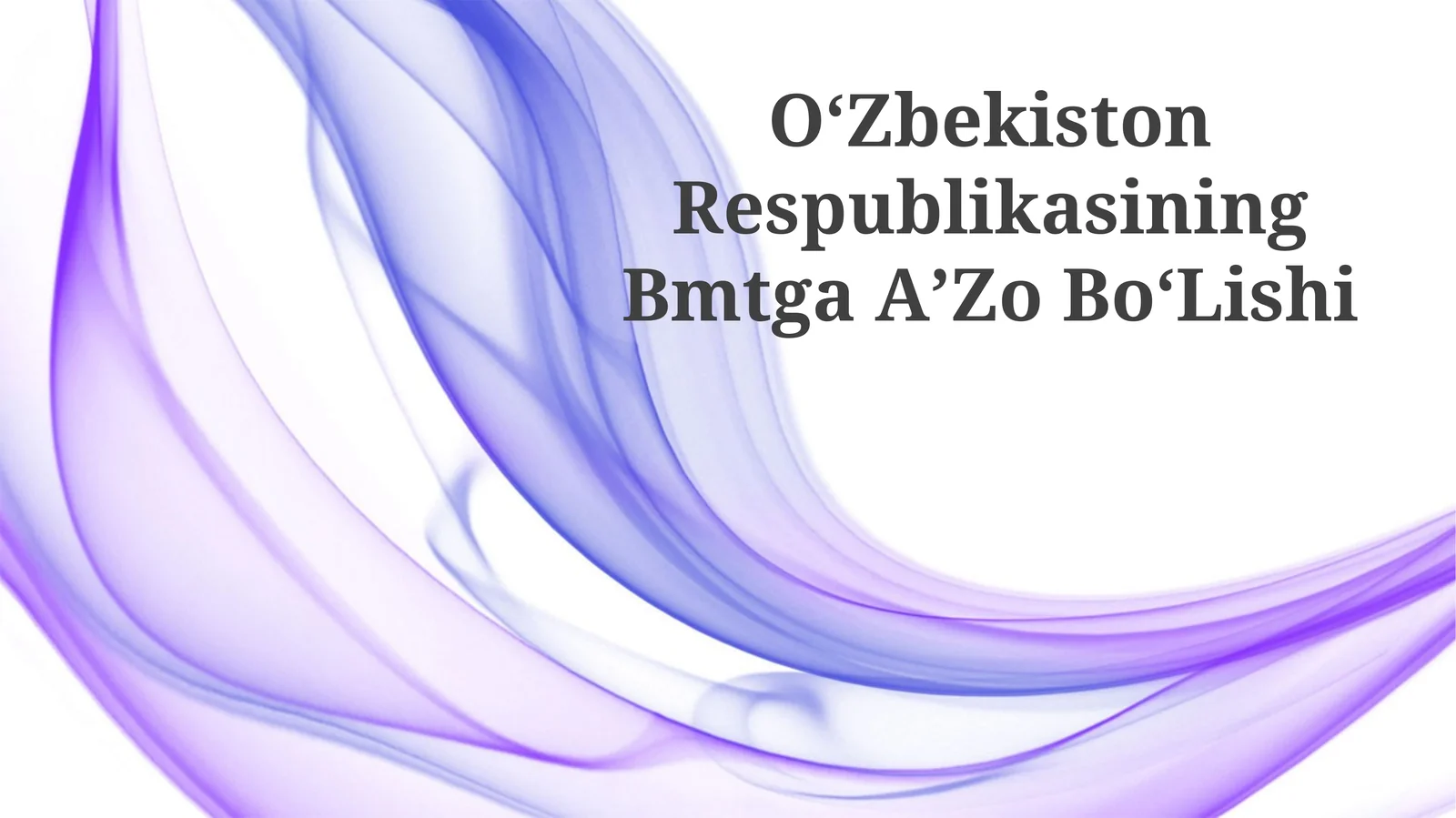 Oʻzbekiston Respublikasining Bmtga AʼZo BoʻLishi