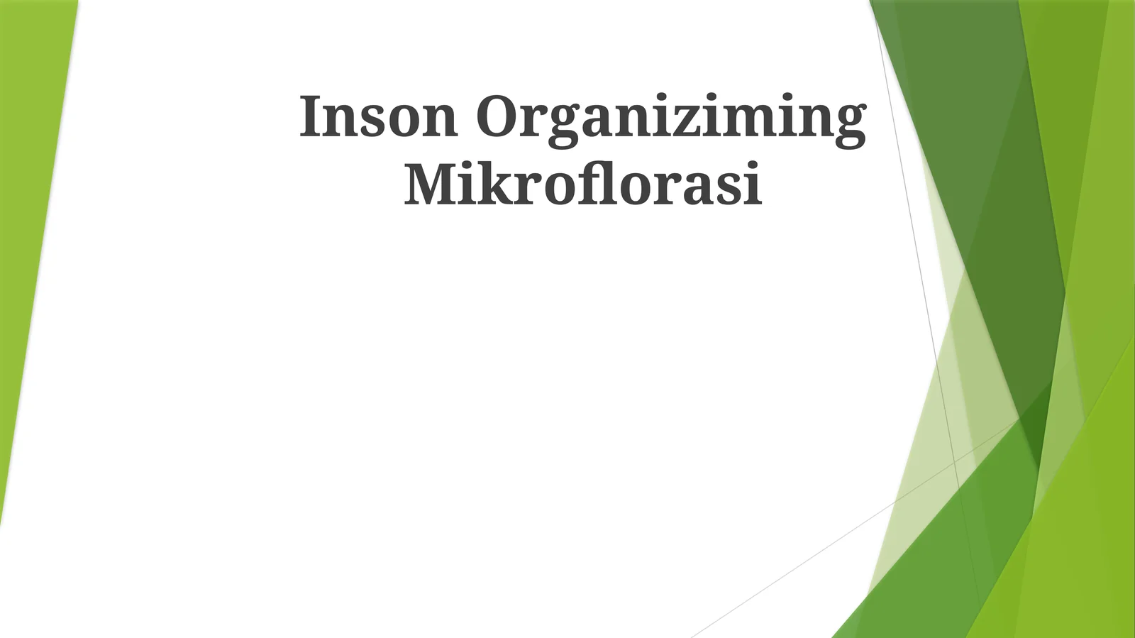 Inson Organiziming Mikroflorasi