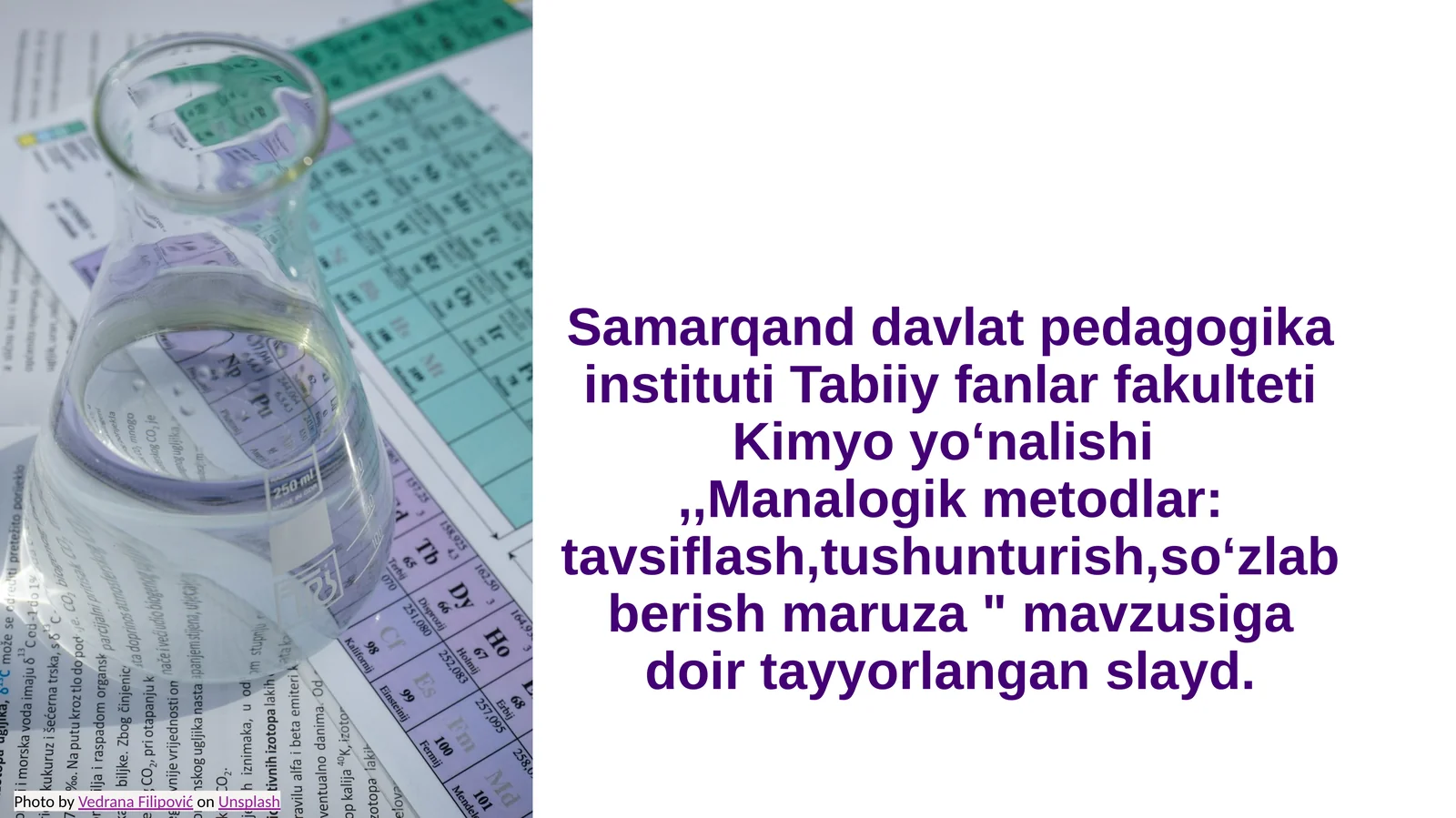 Manalogik metodlar: tavsiflash, tushuntirish, soʻzlab berish ma'ruza