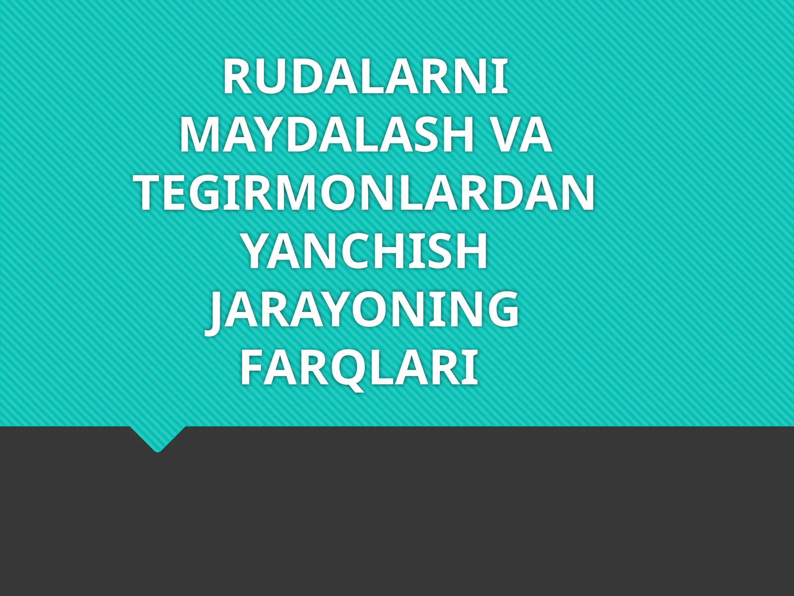 Rudalarni Maydalash va Tegirmonlardan Yanchish Jarayoning Farqlari
