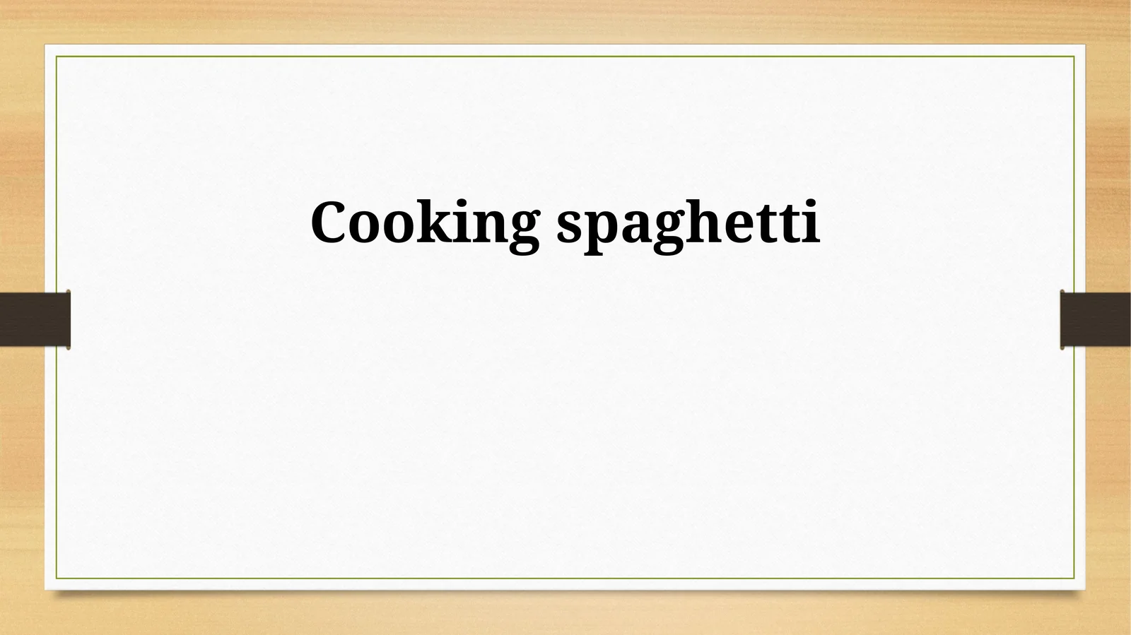 Selecting the Perfect Spaghetti