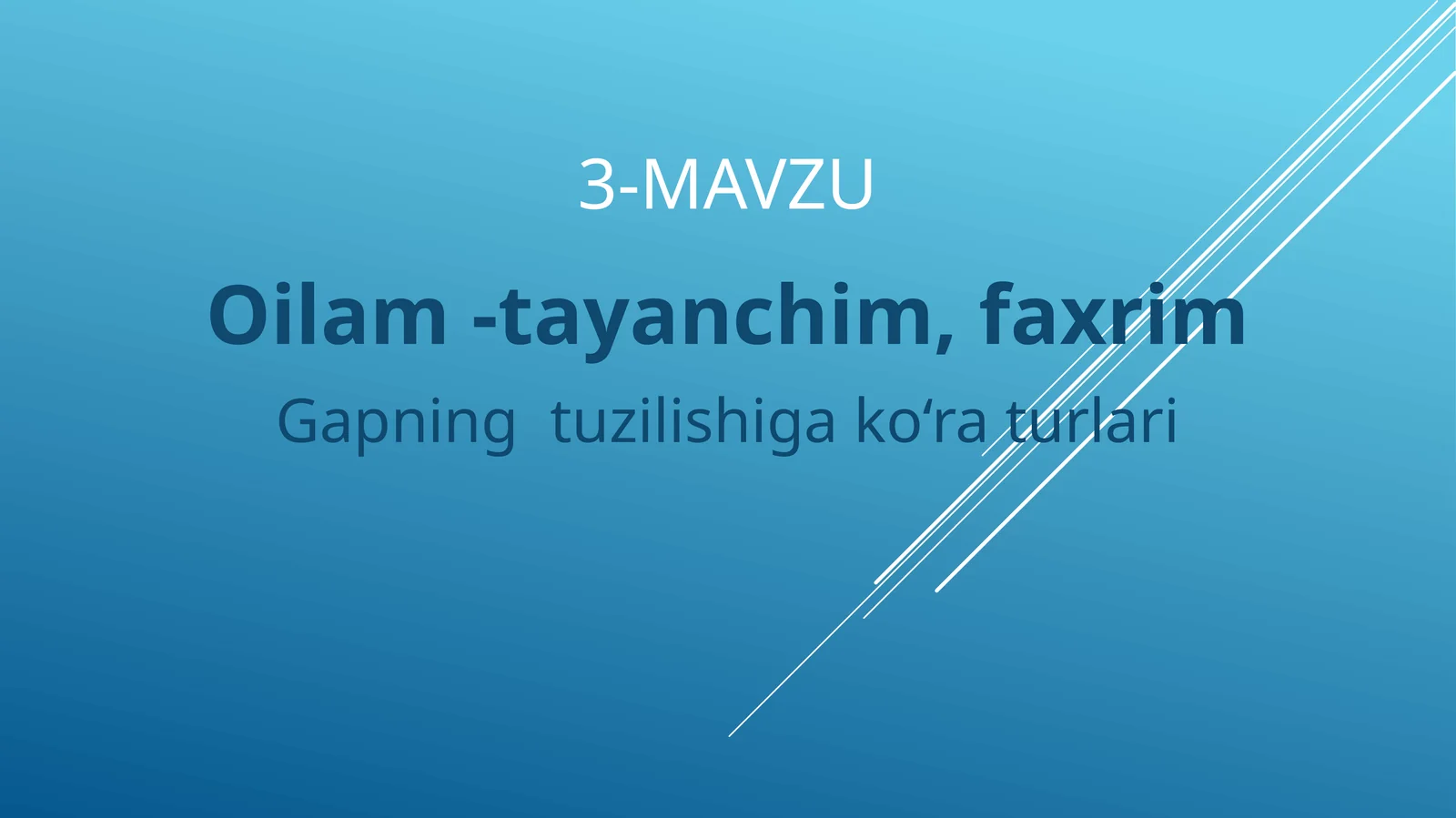 Oilam-tayanchim,faxrim