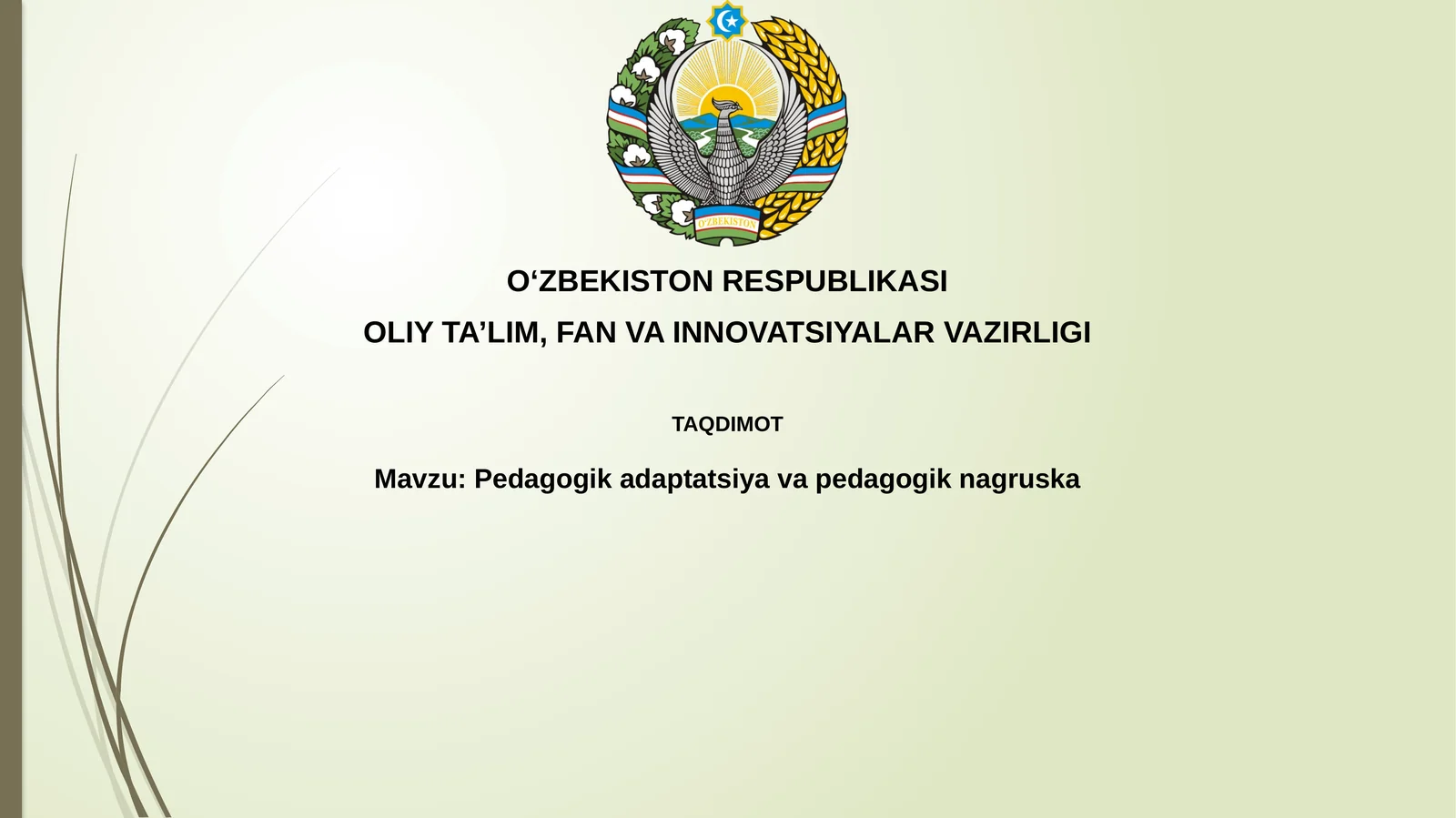 Pedagogik Adaptatsiya va Pedagogik Nagruska